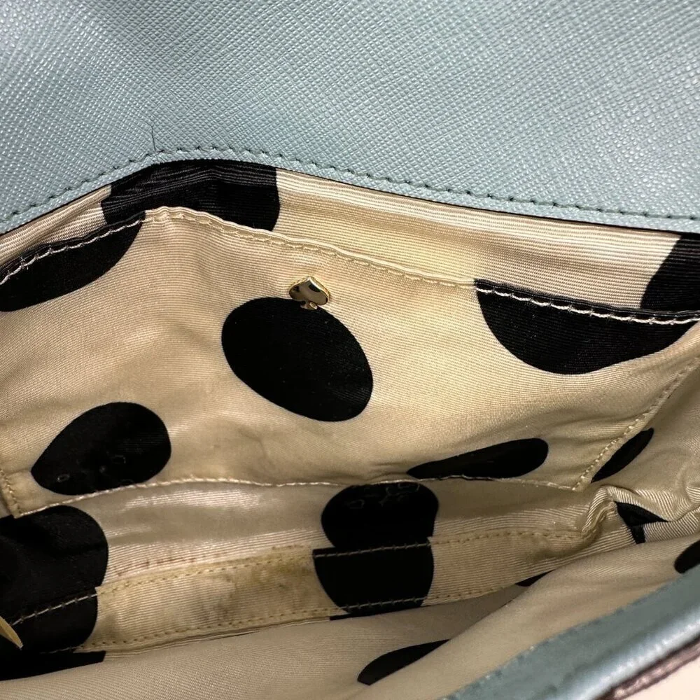 Kate Spade Large Monday Crossbody Bag Blue Leather Envelope